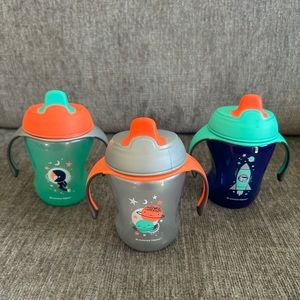 Tommee Tippee Sippy Cups, 3 pack, Barely Used